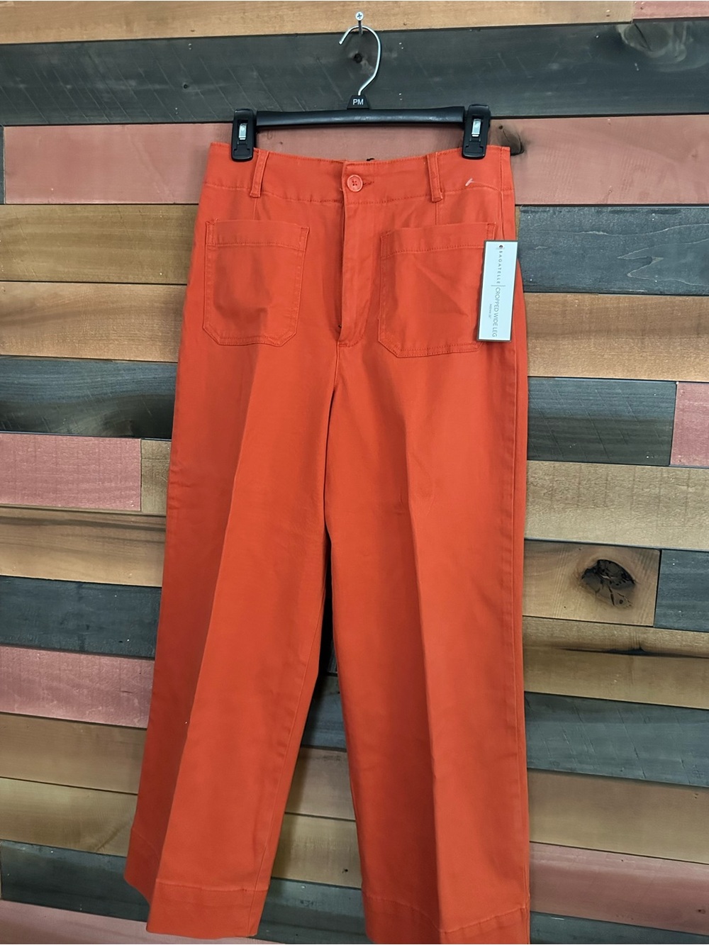 NWT Bagatelle Cropped Cotton Wide Leg Twill Pants Sedona - Picture 3 of 8